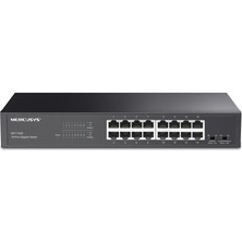 Mercusys MS116GS; 16-Port Gigabit Portlu, Metal Kasalı, Qos Özellikli, Kurulum Gerektirmeyen Tak ve