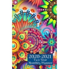 Delixa 2020-2021 Two Year Monthly Planner: Floral Colorful Flowers Small Pocket 5.06 x 7.81