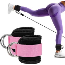 Delixa Spor Byfit D Halkalı Ayak ve El Bileği Için Ağırlık Çekiş Kayışı (Pembe)