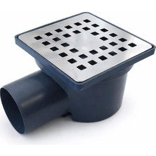 Delixa Kare Yer Süzgeci 10X10 Paslanmaz Çelik 45 mm Zemin Süzgeci Banyo Duş Tuvalet Su Tahliye Izgarası