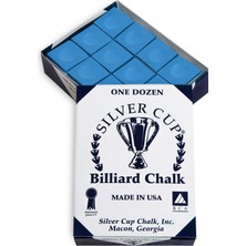 Delixa Silver Cup Bilardo Bilardo Istakası Tebeşir - Bir Düzine - Turnuva Mavisi