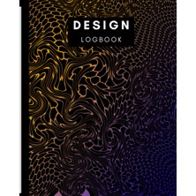 Delixa 8" x 10" Logbook With Graph Paper - 100 Pages - Twisted Gradient Beehive - Blue To Yellow To Blue: I