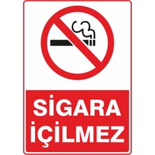 Delixa Sigara Içilmez Yapışkanlı Folyo Sticker Etiket 10 x 15 cm Uyarı Levhası