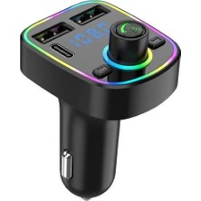 Delixa Cosmostech Car C2 Araç Fm Transmitter 5.3 Bluetooth Araç Kiti Hızlı Şarj Qc 3.1 Çift USB ve Type-C M