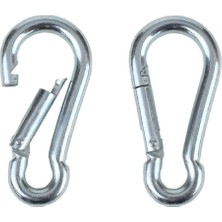 Delixa Karabina Yaylı M6 mm Galvaniz Kaplama Krom Kaplama Emniyet Güvenlik Ekipmanı 5 Adet