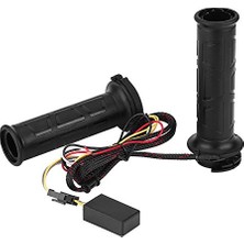 Hepta Collection Keenso 1 Çift 12V 7/8 Inç Motosiklet Isıtmalı Kulplar Gidon Kulpları Elektrikli Sıcak Hava Isıtma Ku