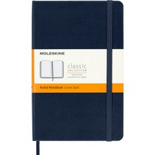 Moleskine Klasik Çizgili 11,5X18CM Medium Sert Kapak Not Defteri Safir Mavisi