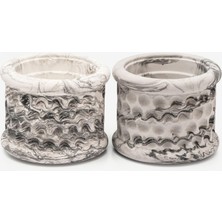Hepta Collection 2’li Saksı Seti Dekoratif Beton Saksı, Kaktüs ve Sukulent Saksısı 2’li Tasarım Dekor, Ofis Dekorasyo