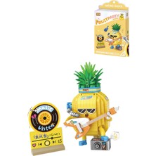 Hepta Collection Micro Block Serisi Gitarist Ananas Figürü 430 Parça Oyuncak Yapım Seti FFLZ-8847