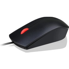 Lenovo 5266214 Fare, 3 Düğmeli, Kablolu Usb, Siyah