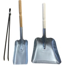 Hepta Collection Mobilreyon 2 Adet Kürek ve Maşa Seti, Soba Şömine Mangal Kömür ve Köz Için Ideal Set