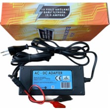 Hepta Collection 12 Volt Kuru Tip Akü Şarj Cihazı Adaptörü Şarz Aleti Extra Timsah Maşalı 12V Şarj Kes