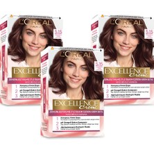 Hepta Collection L’oréal Paris Excellence Creme Saç Boyası 5.15 Efsanevi Türk Kahvesi 3'lü Set