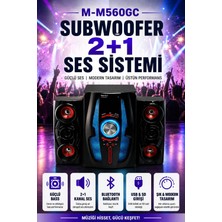 L'edoren M-M560GC Subwoofer 2+1 Ses Sistemi Bluetooth Music D.j USB Sd Kart Fm Radyo