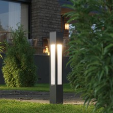 Hepta Collection Luxera 75 cm Bahçe Aydınlatma Bollard, 9 Watt Enerji Tasarruflu LED Ampül, 4000K Doğal Beyaz Işık, A