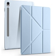 Hepta Collection Aksesuarcim S10 Fe SM-X520 X526 ile Uyumlu Kılıf Silikon Yumuşak Kalem Bölmeli Esnek 4 Farklı Stand