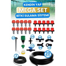 Hepta Collection Bahçe Balkon Veranda Bitki Çiçek Damlama Nemlendirme Sulama Sisleme Püskürtme Hortum Sistemi