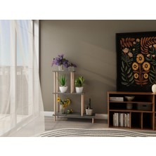 Hepta Collection Yaren Çiçeklik Asklık-Saksılık Standı Koyugri