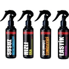Hepta Collection Interwax 4'lü Oto Bakım Seti (Susuz Motor-Hızlı Cila-Döşeme Temizleme-Lastik Parlatıcı) 230 ml