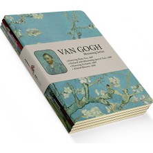 Retronote Van Gogh 4'lü Defter Seti 2, Blooming Series, Çizgisiz, 64 Sayfa, 14X21CM