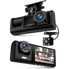 Hepta Collection 3 Kameralı LCD Ekran Araç Kamerası Fullhd Geniş Açı Ön + Arka + Araç Içi Kamera Hareket Sensörü C309