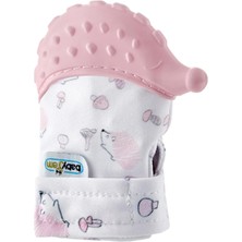 Babyjem Bebek Diş Kaşıyıcı Eldiven Pembe - Kirpi Desenli Pembe 8681049236128