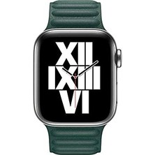 Zore ​​​ Ile Uyumlu Watch 44MM Krd-34 Deri Kordon Koyu Yeşil
