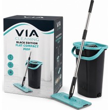 Via Vıa VMT-213 Kova Mop Temizlik Seti 10LT 360°DÖNEBİLİR Sap Mikrofiber Bez