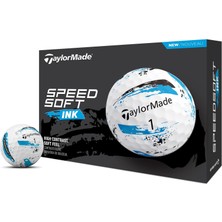 Hepta Collection Taylormade Golf Speedsoft Mürekkep Golf Topları Mavi Bir Düzine