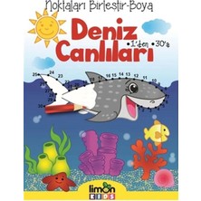 Deniz Canlıları Noktaları Birleştir Boya Limon Kids