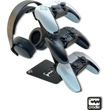 Crodle Metal Gaming Çok Fonksiyonlu Ps4 Ps5 Joystick Kontroller Tutucu ve Kulaklık Dikey Standı