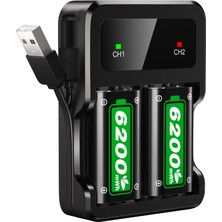 Hepta Collection Ukor One/ Series X|s One S/ One X/ One Elite Kablosuz Kumanda Için Şarj Cihazlı Hızlı Şarj 2600 Mah