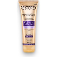 Restorex Dolgunlaştırıcı Saç Bakım Kremi Collagen  Biotin 250 ml