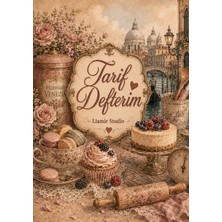 Liamir Studio Yemek Tarif Defteri 50 Yaprak, 100 Sayfa, Laminasyon Kapak / Tel Spiral / A5 Kağıt