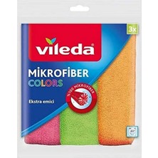 Vileda Mikrofiber Colors Bez, 3'lü Paket