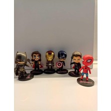 Hepta Collection Thor Ironman Kaptan Amerika Batman Superman Figür 6'lı Süper Kahraman Figür Seti