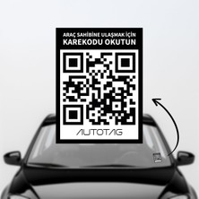 Hepta Collection Qr Kodlu Akıllı Araç Etiketi - Karekod Numaratör - Içten Yapıştırmalı Cam Etiket
