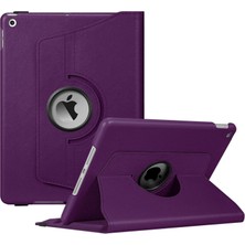 Hepta Collection iPad Yatay ve Dikey Standlı 360 Derece Döner Tablet Kılıfı (Ipad 9. 10.2 Mor)