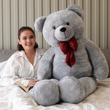 Hepta Collection 160 cm Dev Pelüş Ayı, Papyonlu ve Sevimli Büyük Boy Ayıcık, Yumuşak Sarılmalık, Sevgiliye Hediye
