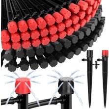 Hepta Collection Rossesay 120 Adet Damla Sulama Yayıcı Seti 60 Adet Siyah 360 Derece Sulama Damlatıcıları Bahisli 1/4