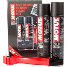 Hepta Collection Motul Arazi Motosikletleri Için Zincir Bakımı Temizleme/temizleyici Yağlama + Fırça Seti