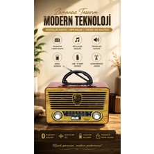 L'edoren Meier M-115 Bt Bluetooth Radyo Vıntage Retro Radyo Şarlı ve Pilli