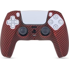 Hepta Collection P5 Kol Gamepad Uyumlu Silikon Kılıf (Carbon Red)