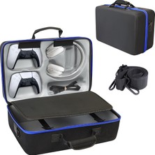 Hepta Collection Zoretco Carrying Case Compatible With Ps5，hard-Shell Travel Bag Holds 5 Console，wireless Dualsense C