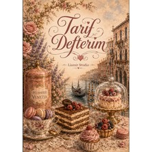 Liamir Studio Yemek Tarif Defteri 50 Yaprak, 100 Sayfa, Laminasyon Kapak / Tel Spiral / A5 Kağıt