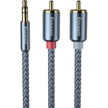 Hepta Collection Essager Pro Series 3 Metre 3.5mm Jack To Rca Stereo Ses Sistemi Kablosu, Amfi, Hoparlör, Tv Ses Sist