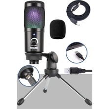 Hepta Collection BM350 Rgb USB Oyuncu ve Yayıncı Mikrofonu ( Gaming Tiktok Twitch Canlı Yayın Discord Youtube)
