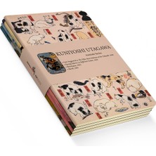 Retronote Animals Series - A5, Kuniyoshi Utagawa 4'lü Defter Seti Iı, Çizgisiz, Toplam 256 Sayfa, He