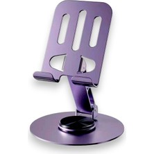 Hepta Collection Masaüstü Metal Tablet ve Telefon Tutucu Stand – 360° Döner, Yatay/dikey Kullanım, Dayanıkl