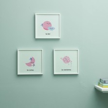 Hediyesepeti Bebek Odasına Özel Minimal Tasarımlı Çerçeve 3'lü 20X20 cm